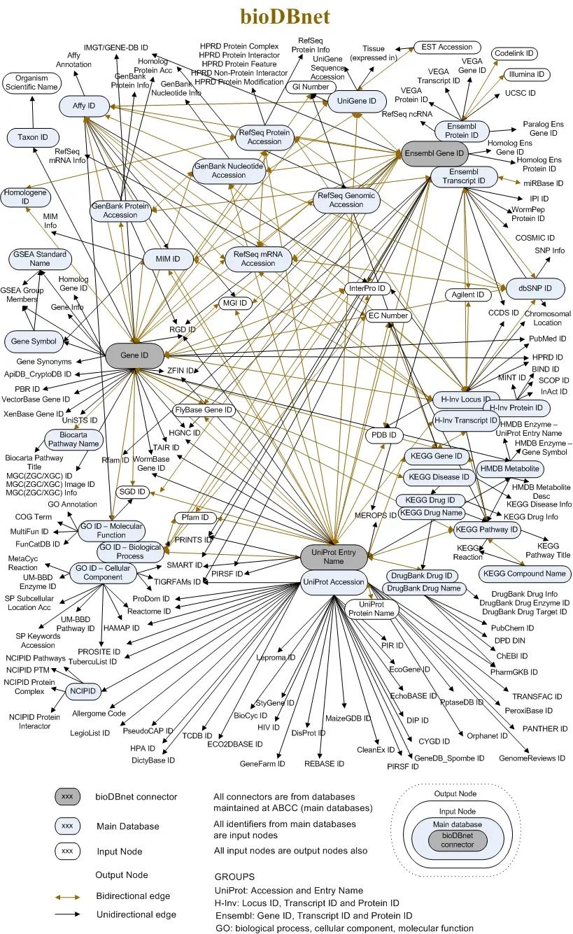 生物数据库网络图